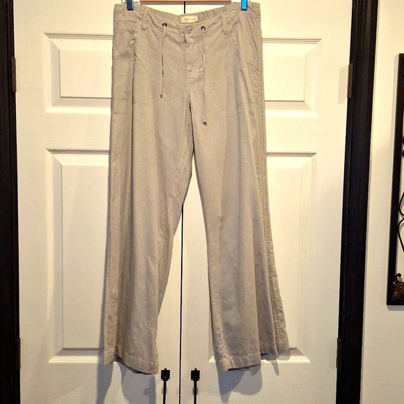 Just Living Pants - Just living Light Gray Linen Pants